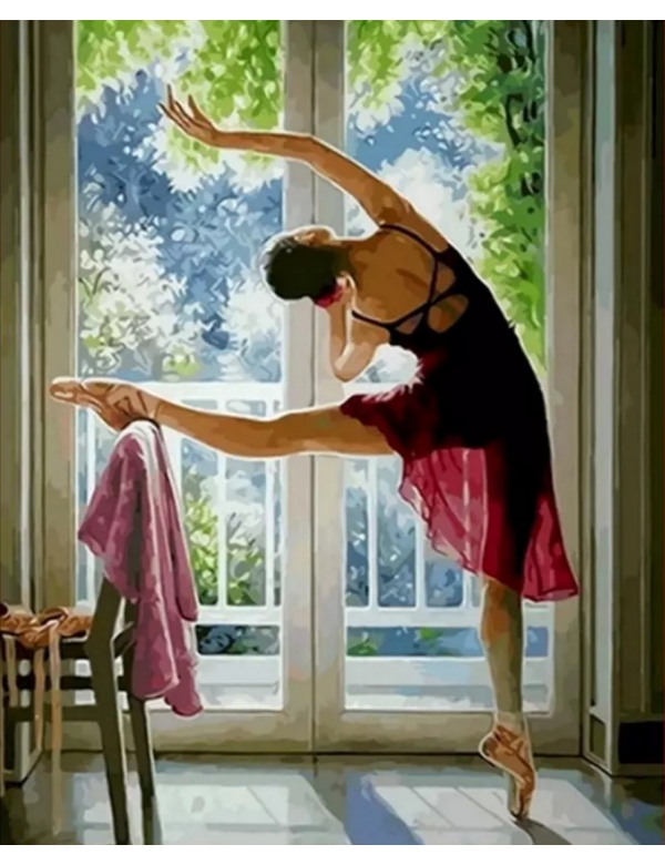 Painting by numbers: Bordeaux Ballerina